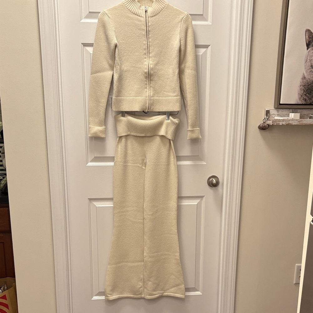 Sincerely Jules Cream Knit home suit set